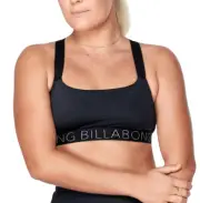 Billabong Activewear Moxie Black Sports Bra Top. Size 8 - 12. NWT, RRP $55.99.