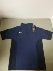 New Under Armour Boys Youth Medium Short Sleeve 1/2 Zip Shirt. Retail 50.00