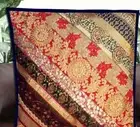 24" TRADITIONAL SARI SEQUIN HANDCRAFTED THROW CUSHION PILLOW COVER NEW HOME GIFT