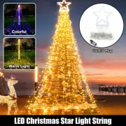 Christmas Outdoor Star String Lights Xmas Tree Toppers Fairy Decoration 350 LED