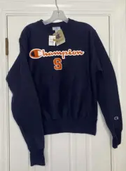 Champion Reverse Weave Mens Pullover Crewneck Navy Small Syracuse University New