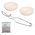 Melting Crucible 2 Dish 155gr Whip Handle Tong & Borax Melt Jewelry Gold Silver