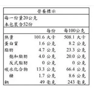 喜年來蔬菜薄餅 20公克 X 52包 W100543 COSCO代購 3組