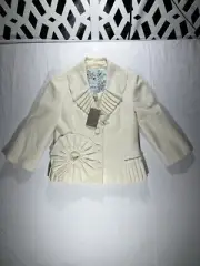 Cream Anthropologie Tabitha Blazer Wool Blend Size 2 Women