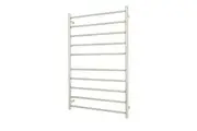 Radiant RTR04 Round Bar Heated Towel Rail - 750 x 1200mm - Brushed Satin - Stainless Steel- Bottom Left/Top Right Wiring