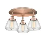 Innovations Lighting 916-3C-8-19 Fulton Flush Fulton 3 Light 19"W - Copper