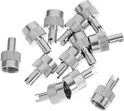 OSOLADY 12Pcs Universal Tire Valve Caps Plated Dust Caps for Automotive Valve Replacement Durable Stem Caps for Car Tires