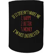 Alcohol Stubby Holder - If It Doesnt Make Me - Funny Novelty Birthday Gift Joke Beer Can Bottle
