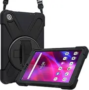 [ProCase] for Lenovo Tab M8 Gen 3 2022 / Smart Tab M8 2022 / HD LTE, Rugged Heavy Duty Shockproof Rotating Kickstand Protective Cover for 8.0 Inch Tablet - Black