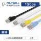 【POLYWELL】CAT6 高速網路傳輸扁線 /7M