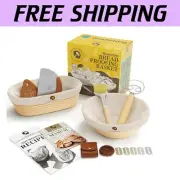 Sourdough Proofing Basket Gift Set - Round 9" & Oval 10" Banneton Baskets