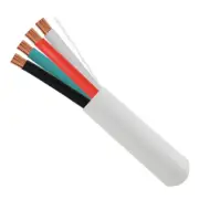 Vertical Cable 4 Conductor 18AWG Wire Speaker Cable White 500ft Pull Box