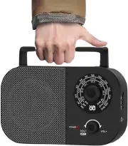 Radio FM, AM, FM, SW, Portable Suitcase Transistor Radio with Battery Operated,