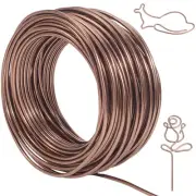 66 Feet/20M Aluminum Craft Wire Metal Jewelry Cord 3mm Brown Flexible Artisti...