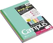 Kokuyo Campus Smooth-Writing Notepad Semi-B5 A-Ruled 7mm 30 Pages 5 Cover Colors -3CATNX5 from Japan [SET of 5]