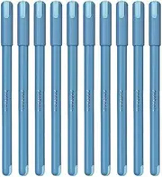 Pentonic Frost 0.6 mm Refillable Gel Pen | Ultra Low Viscosity Ink, Sleek Matte Finish, Featherlite Feel | Smooth & Comfortable Writing Experience | Pack of 20 | Pastel Blue Body, Black Ink