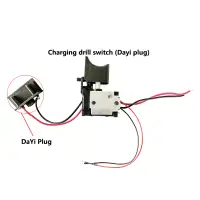 在飛比找蝦皮購物優惠-Dc 21V /18V/24V鋰電池無繩電鑽調速觸發開關帶光