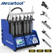 Auto GDI TSI Fuel Injector Cleaner Tester 6-Cylinder Ultrasonic Cleaning Machine