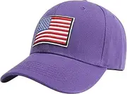 [Generic] Visor Large Head Soft Cotton Fitting Cap for Men and Women Visor Lights (Purple #1, One Size)