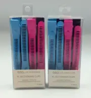 GSQ By Glamsquad XL Sectioning Clips, 8 Clips, Blue & Pink, Free Shipping