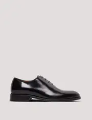 Hawes & Curtis Black Leather Wholecut Oxford Dress Shoe Size: 12