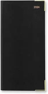 Letts of London Classic Slim Month to View 2024 Diary, Black