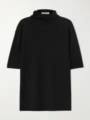 [LEMAIRE] LEMAIRE - Tie-detailed Cotton-jersey T-shirt - Black - small small Black
