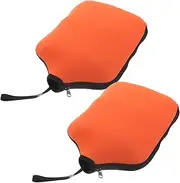 VICASKY 2 Pcs Racket Cover Table Tennis Paddle Case Table Tennis Racket Case Tennis Racket Holder Sports Ball Paddle Sleeve Paddle Storage Bag Tennis Racket Storage Bag Orange Rubber