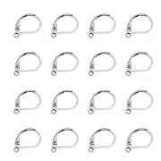 304Stainless Steel Leverback Earwire French Hoop Earring Findings 15x10mm