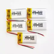 5 pcs 3.7V 230mAh Lipo Polymer Rechargeable Battery For GPS Smart Watch 501830