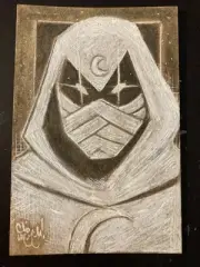 MOON KNIGHT Original Art by Chris McJunkin Acrylic on Chipboard 2025 NEW!