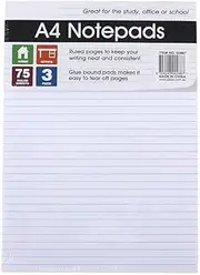 LEDON Office Legal Pads Ruled 3 x 3pk, A4 Size Writing Note Pads, Lined Notepad Notebook Paper for Business, School, College, Office
