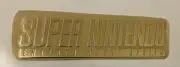 Nintendo Super SNES Logo Custom Console Label Sticker Decal Chrome Gold