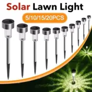 5-20x Solar Lights Garden Ground Pathway Lawn Waterproof Path Outdoor Landscape
