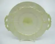 BELLEEK NEW SHELL YELLOW -IRELAND- HANDLED CAKE PLATE - 10 1/2" - 1306B