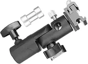 KICHOUSE Versatile Flashlight Bracket Light Stand Adapter Photography Accessory Thread Black