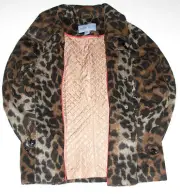 Jaclyn Smith Wool Jacket, Leopard Print, size Small, New w/Tag