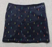 NWT White Stuff Size UK 14 Corduroy Blue Crabapple EMB Skirt