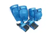 6pc Adrenalin Skateboard & Scooter Knee Elbow Wrist Protection Set Blue Youth L