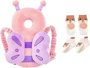 Bambebe Baby Head Guard Pillow Infant Safety Pads Back Protector Baby Safety Backpack Toddler Headrest Back Protection Cushion (Butterfly)