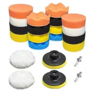 Car Foam Drill Polishing Pad Kit 22 PCS, 3 Inch Buffing Pads