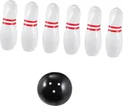 BRIGHTFUFU 1Set Indoor Bowling for Inflatable Bowling Game Parent Interactive Activity Fun Present for Develops Motor Skills Hand Eye Coordination