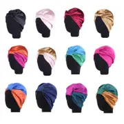 Imitated Silk Sleeping Cap Sleep Hat Womens Night Hair Styling Care Bonnet Wrap