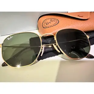 Ray Ban 雷朋 多邊形太陽眼鏡 RB3548N 001 54mm 金框G15經典墨綠色鏡片 帥氣 有型 男女適用