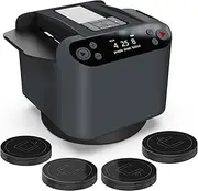 2-in-1 Card Dealer and Shuffler, 360° Rotating Automatic Card Dealing and Shuffling Machine with 4 Wireless Dealer Buttons, Card Dispenser for 2-8 Players, for Blackjack, Texas Hold'em (Color : Black
