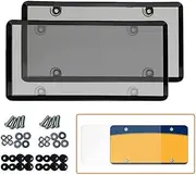 Anti Speed Red Light Toll Camera Stopper Plate Frames, Clear Reflective Anti License Q7u2 Pho Protective Plate Cover License (C)