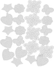 Beatifufu 25pcs Plastic Canvas Shapes for DIY Cross Stitch Craft Projects Versatile Plastic Stitching for Classroom DIY Keychain Charms and Creative Embellishments