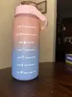 Portable Motivational Water Bottle With Time Marker - Pink Blue 1250ml