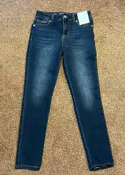 New Cat & Jack High-Rise Skinny Jeans Girls Size 8 Adj. Waist Ultimate Stretch