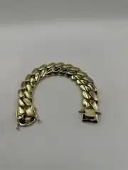22mm 9.5” 200g Handmade Miami Cuban Link Bracelet - 14K Gold Plated